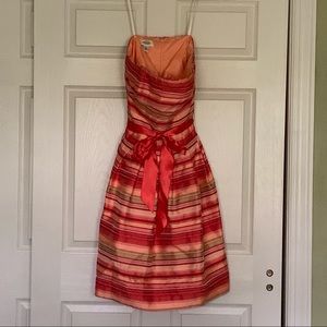 Multi-Colored Striped Formal Dress